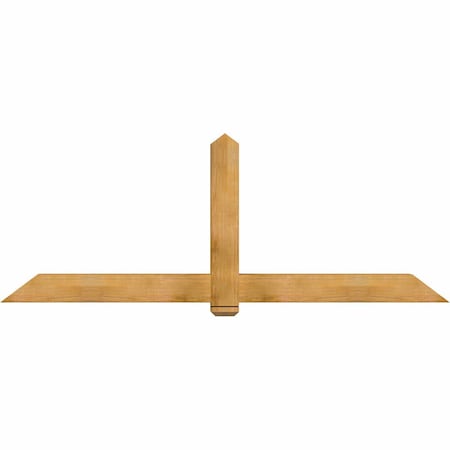 Ekena Millwork Eugene Rough Sawn Timber Gable Bracket, Western Red Cedar, 96"W x 36"H x 6"D x 6"F, 9/12 Pitch GBW096X36X0606EUG00RWR